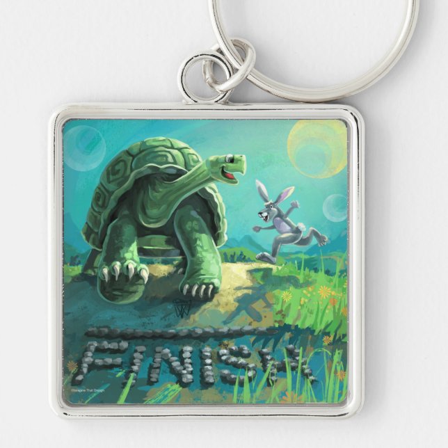 Porte-clés La tortue et l'art du lièvre (Devant)