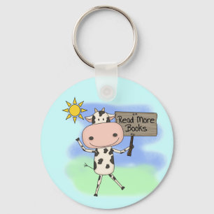 Porte-clés La vache a lu plus de livres
