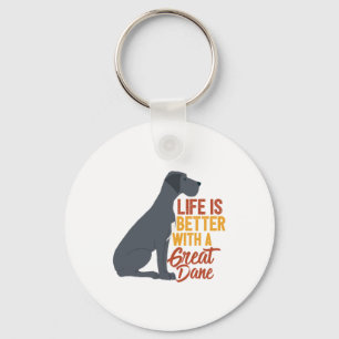 Porte-clés La vie des amoureux des chiens est meilleure avec 