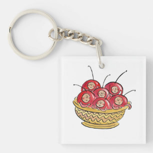 Porte-clés La vie est juste un bol de cerises
