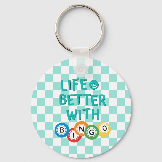 Porte-clés La vie est meilleure avec le bingo (Recto)