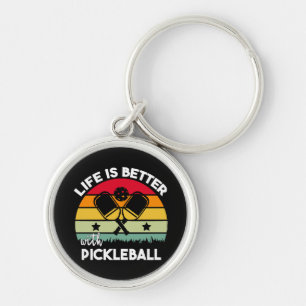 Porte-clés La vie est meilleure avec Pickleball