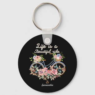 Porte-clés La vie est une belle balade citations Printemps Fl