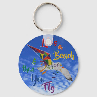 Porte-clés La vie est une plage - ciel bleu