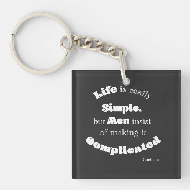Porte-clés La vie est vraiment simple, mais les hommes...Cita (Devant)