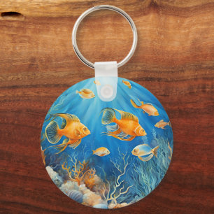 Porte-clés La vie marine avec des poissons exotiques