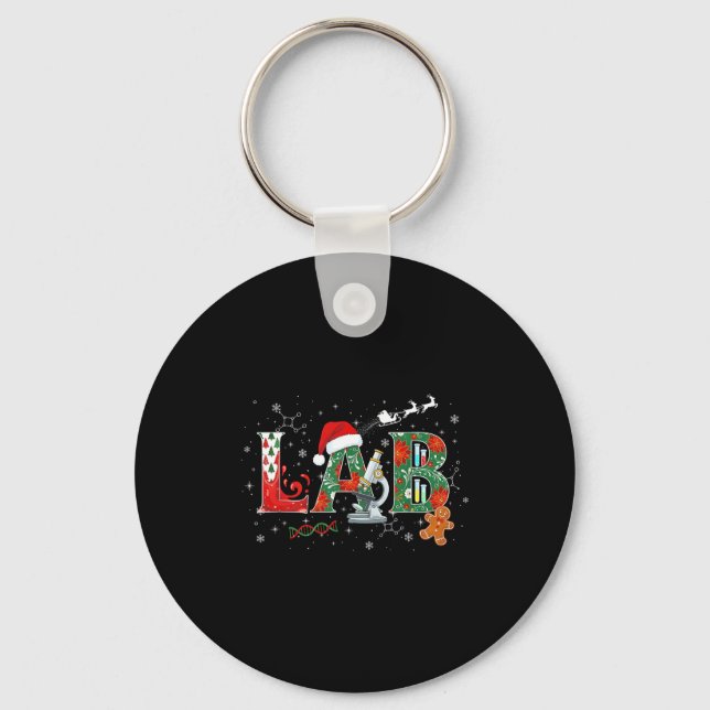 Porte-clés Lab Christmas Laboratory Technician Science Xmas S (Recto)