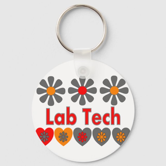 Porte-clés Lab Tech Fleurs RETRO (Recto)