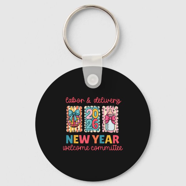 Porte-clés Labor &amp; Delivery 2026 New Year Welcome Committ (Recto)