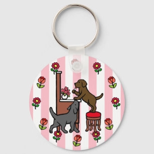 Porte-clés Laboratoire de chocolat et laboratoire noir de mam