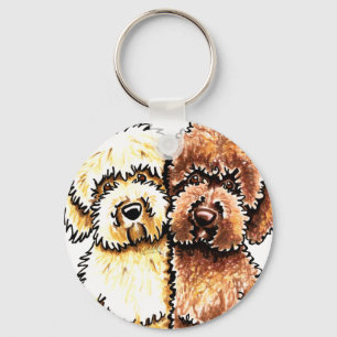 Porte-clés Labradoodures au chocolat à la crème