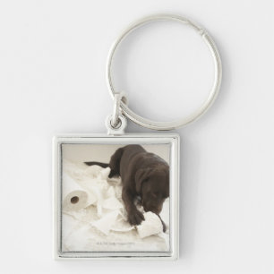 Porte-clés Labrador brun chocolat