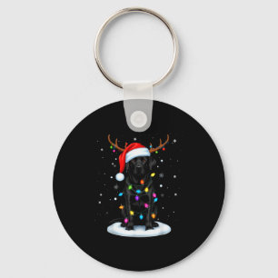 Porte-clés Labrador noir de Noël Chien Renne Lumières P