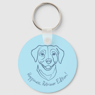 Porte-clés Labrador Retriever. Bonheur, édition Retriever !