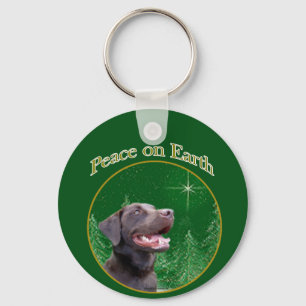 Porte-clés Labrador Retriever (choc) Peace