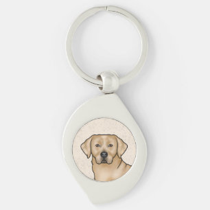 Porte-clés Labrador Retriever jaune Art Tête de Labrador Chie