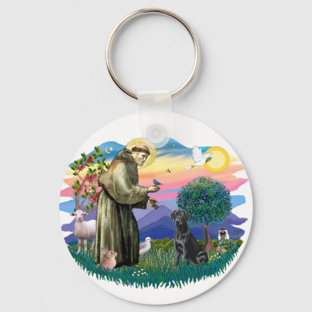 Porte-clés Labrador Retriever (noir) (Recto)