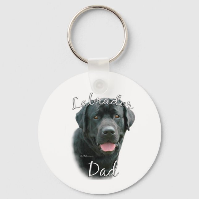 Porte-clés Labrador Retriever (noir) Papa 2 (Recto)