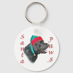Porte-clés Labrador Retriever (noir) Père Noël Paws