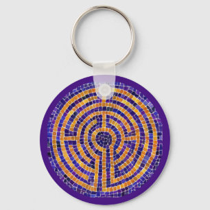 Porte-clés LABYRINTH MOSAIC Métal Porte - clé rond