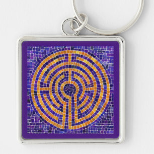 Porte-clés LABYRINTH MOSAIC Premium Carré Porte - clé