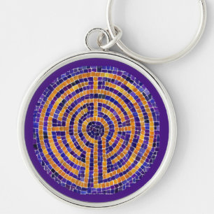 Porte-clés LABYRINTH MOSAIC Premium Porte - clé rond