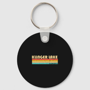 Porte-clés Lac Klinger michigan pêche drôle camping été