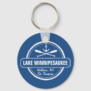 Porte-clés Lac Winnipesaukee NH ville personnalisée, nom, an