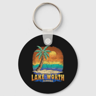 Porte-clés Lac Worth Floride Vintage Souvenir désaffecté