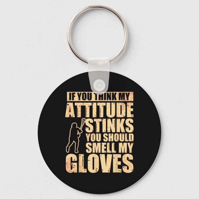 Porte-clés Lacrosse Goalie Lacrosse Gants Stick Lax Goalie (Recto)