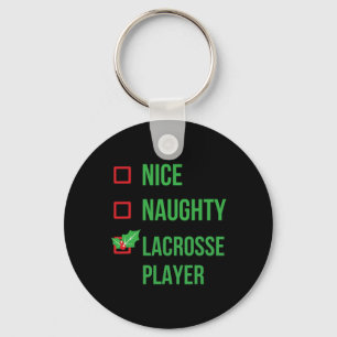 Porte-clés Lacrosse Player Funny Pajama cadeau de Noël