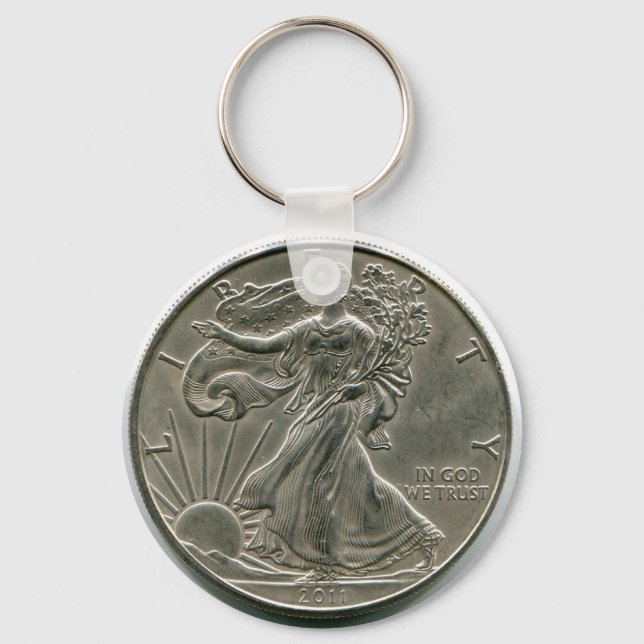 Porte-clés Lady Liberty Porte - clé en argent Dollar (Recto)