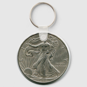 Porte-clés Lady Liberty Silver Dollar Key Chain