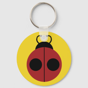 Porte-clés Ladybug 60s retro cool red yellow