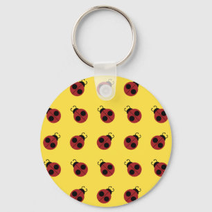Porte-clés Ladybug 60s rétro cool rouge jaune