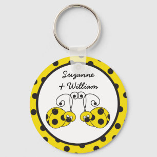 Porte-clés Ladybug Couple Jaune Porte - clé
