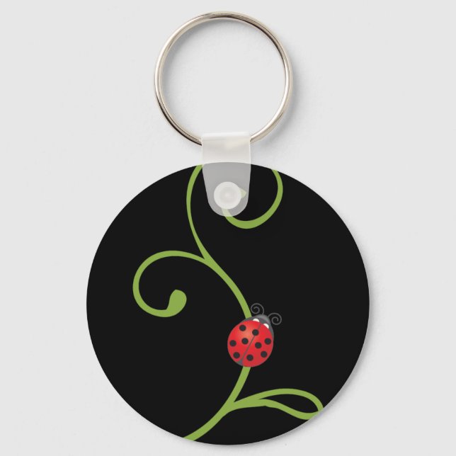 Porte-clés Ladybug sur la vigne (Recto)