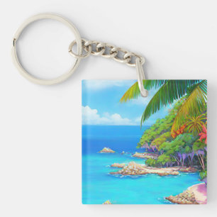 Porte-clés Lagon tropical
