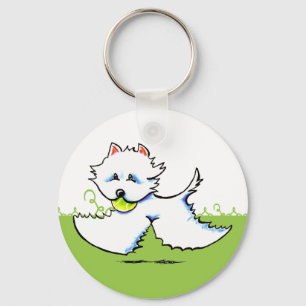 Porte-clés -Laisse Art™ heures de récréation de Westie