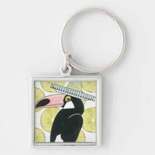 Porte-clés Laissez-nous taco au sujet de sombrero de toucan