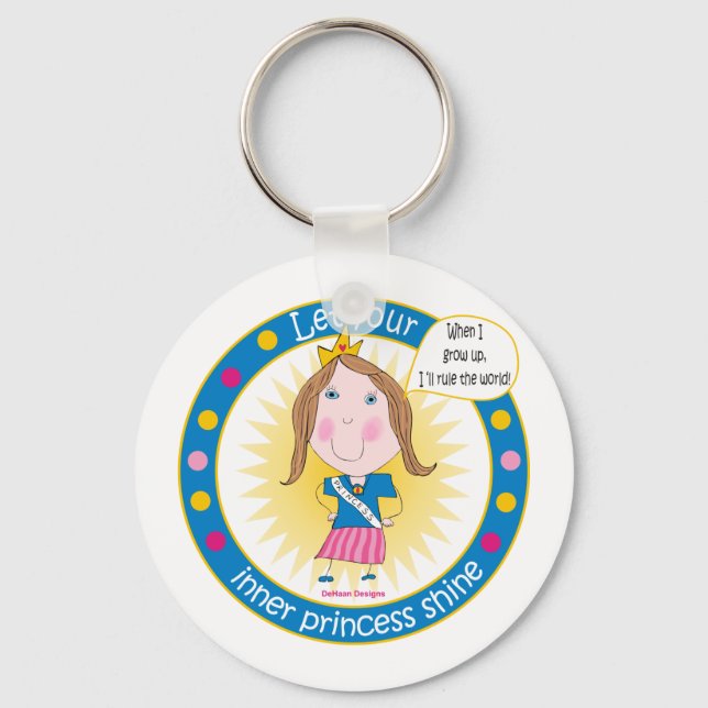 Porte-clés Laissez Votre Princesse Intérieure Briller Porte - (Recto)