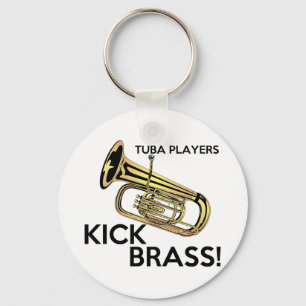 Porte-clés Laiton de coup-de-pied de joueurs de tuba