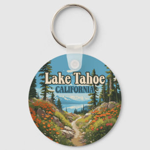 Porte-clés Lake Tahoe California Nevada Retro Travel
