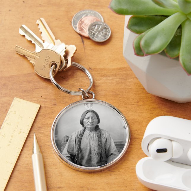 Porte-clés Lakota Leader assis Bull Amérindien (Bureau)