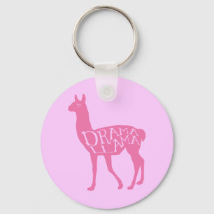 Porte-clés lama drame rose