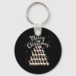 Porte-clés Lama Xmas Tree Llamas Christmas Tree Débardeur1