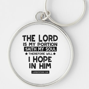 Porte-clés Lamentations 3:24 Le Seigneur est mes Partages Cit