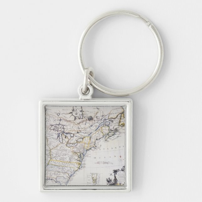 Porte-clés L'AMÉRIQUE COLONIALE : CARTE, c1770 (Devant)