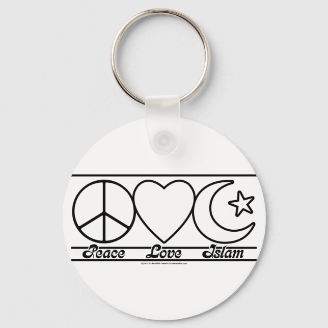 Porte-clés L'amour de la paix et l'islam (Recto)