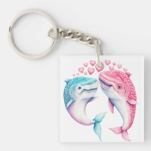 Porte-clés L'amour des baleines : Un conte romantique des âme
